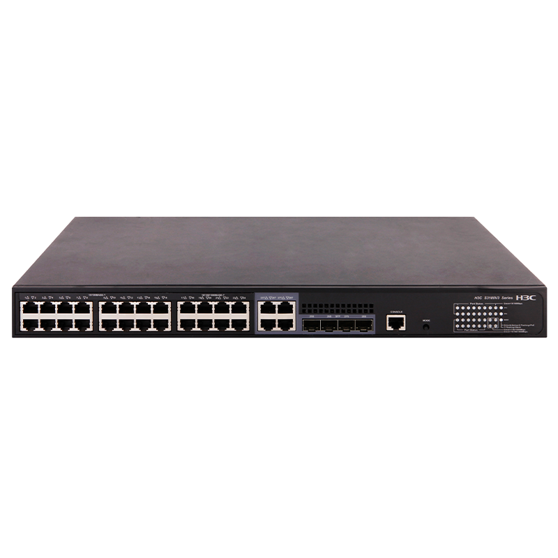 H3C S3100V3-28TP-PWR-SI-H1 16个百兆电口+8个千兆电口+4个千兆上行光口+4个千兆电Combo端口 以太网交换机